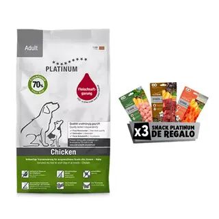 Platinum pienso semihúmedo adulto pollo y arroz 5 kg