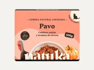 Menú COCINADO para gato de pavo